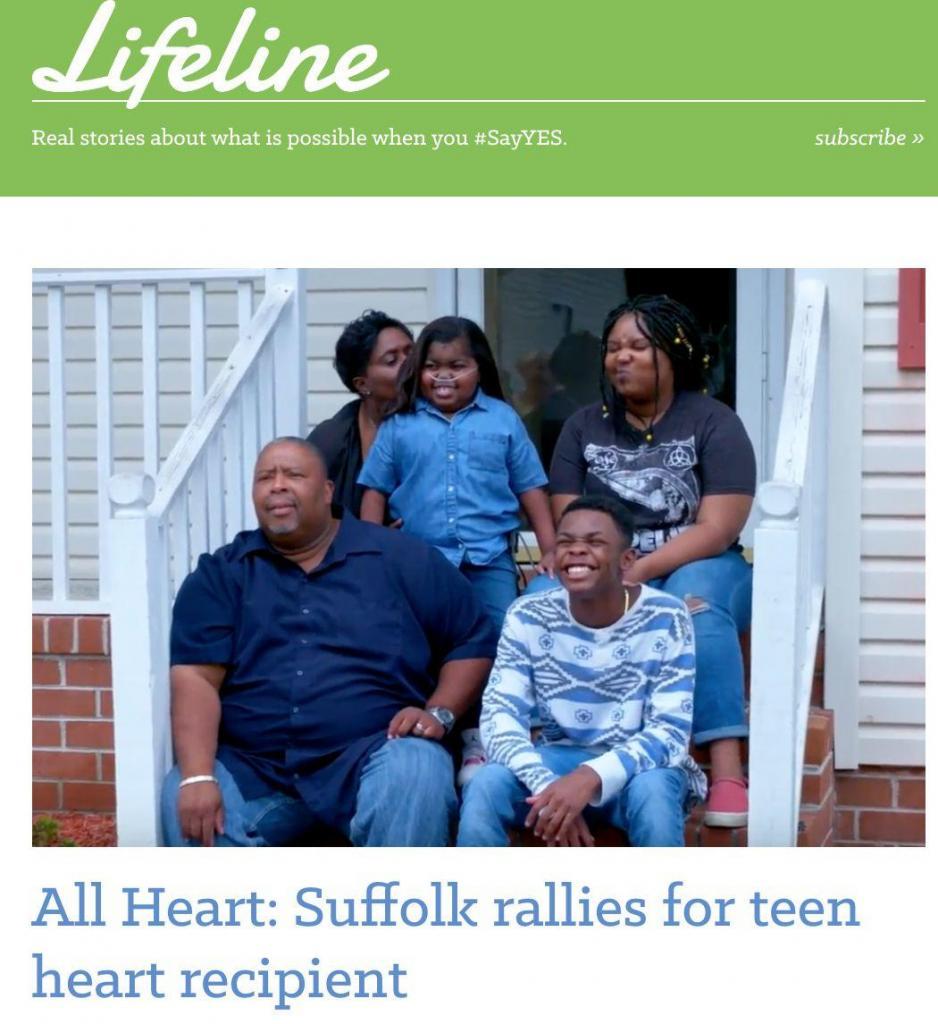Suffolk rallies for teen heart recipient